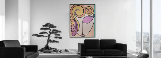 Toile d'Art Flottante "La Femme Art Déco"