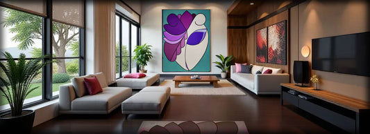 Toile d'Art Flottante - cadre noyer "La Marianne des Bois"