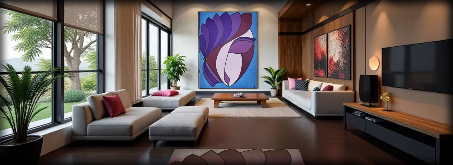 Toile d'Art Flottante - cadre noir "L'Androgyne"